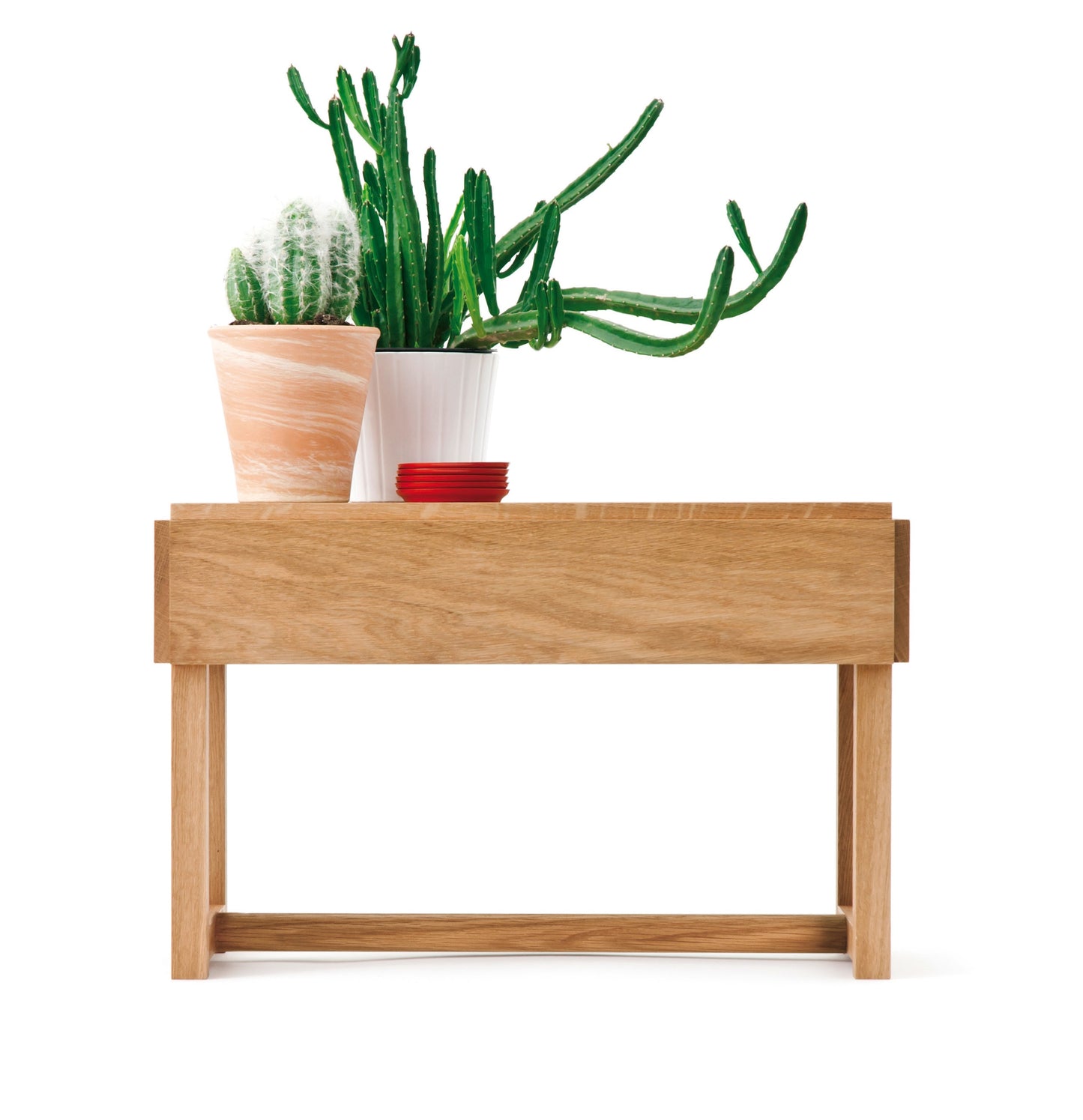 Flexible Bank 'Sitzen & mehr' | Sitzen, Tragen, Aufbewahren | aus massiver Eiche | L 52,5 x B 25,5 x H 35 cm | Made in Germany