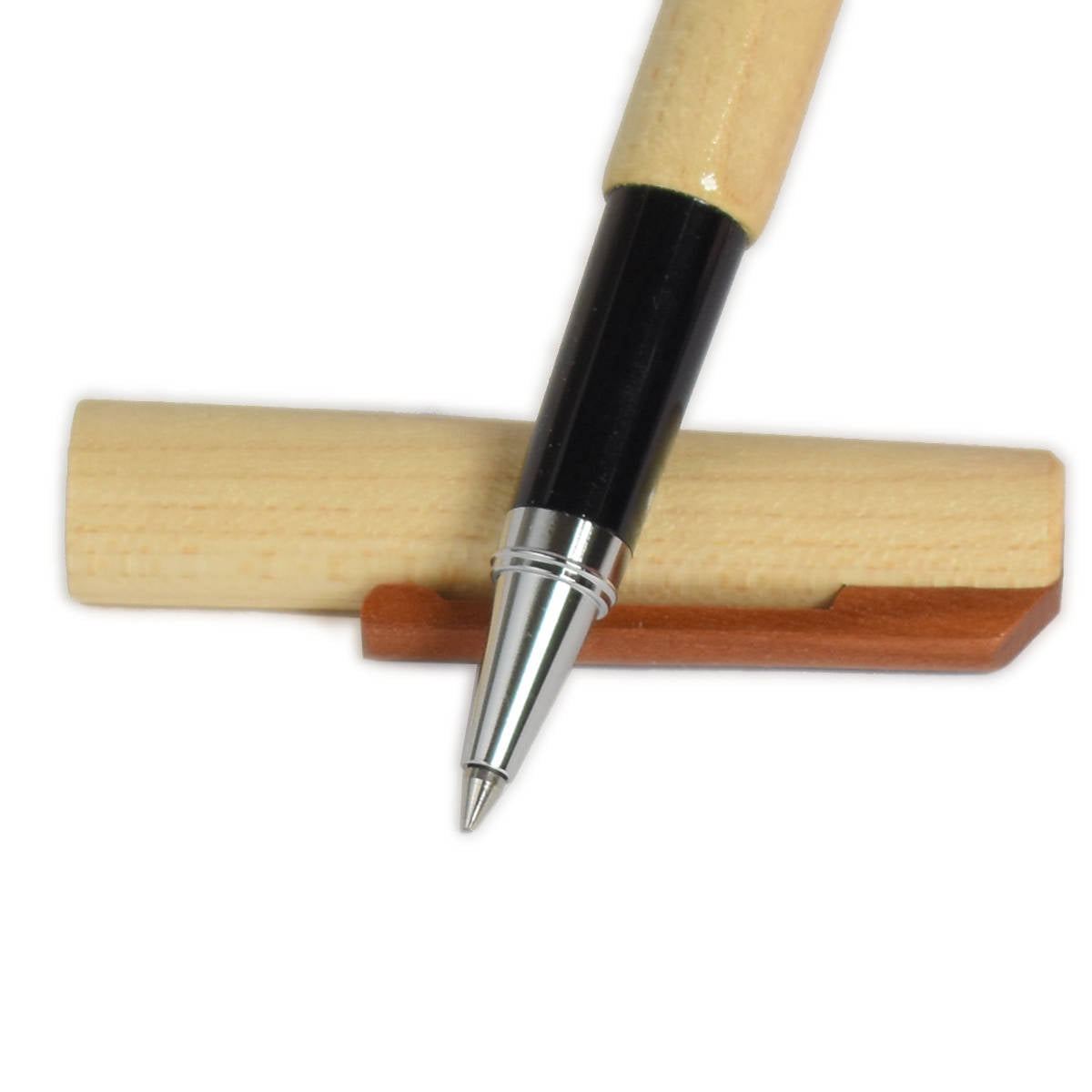 Tintenroller aus edlem Holz  'Ball Pen' | verchromte Spitze | wechslbare Mine | in verschiedenen Holzarten | Made in Germany