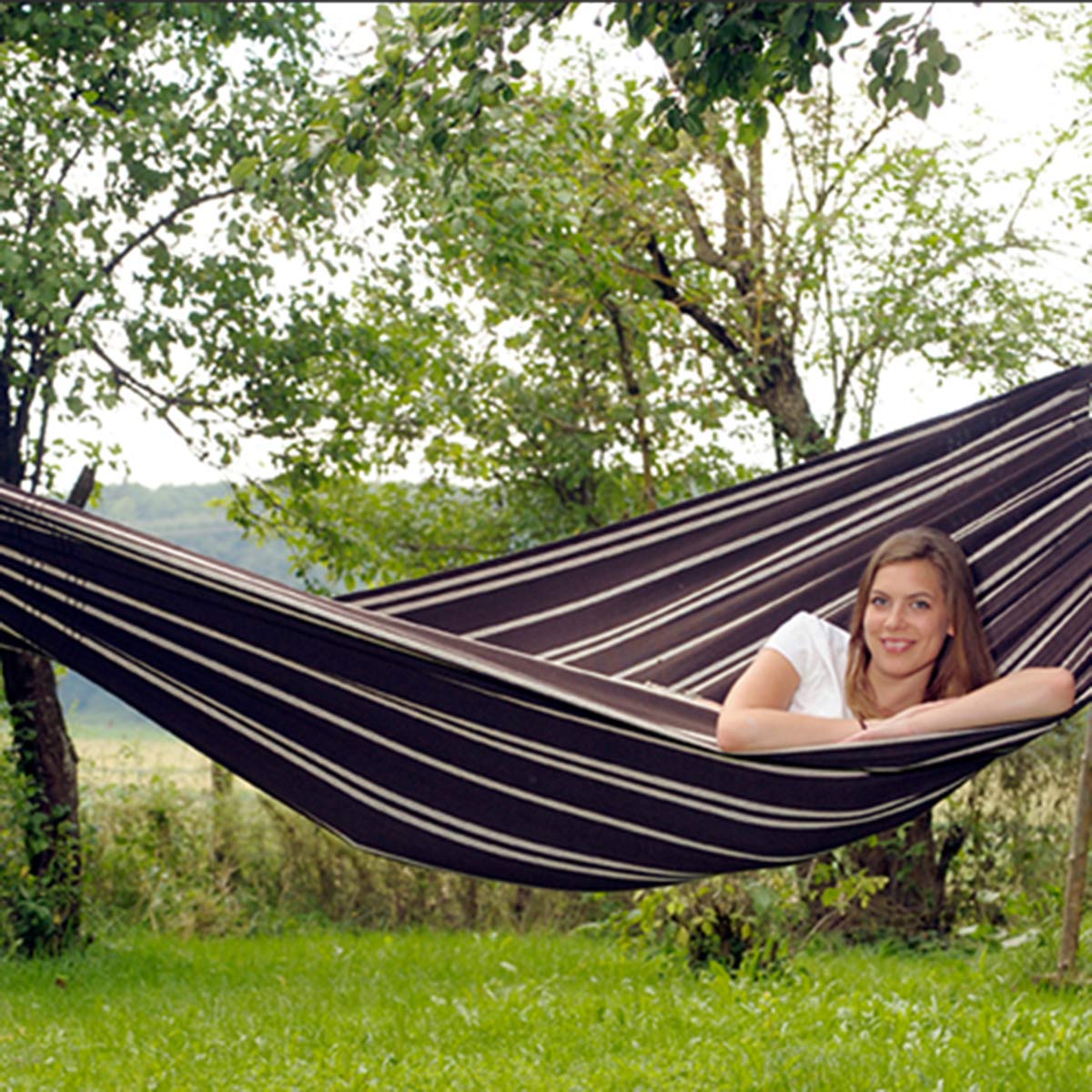 Stabhängematte Brasilia | L 310 x B 140 cm | verschiedene Modelle | Baumwolle 350g/m²| Belastbarkeit max. 150kg | Made in Germany