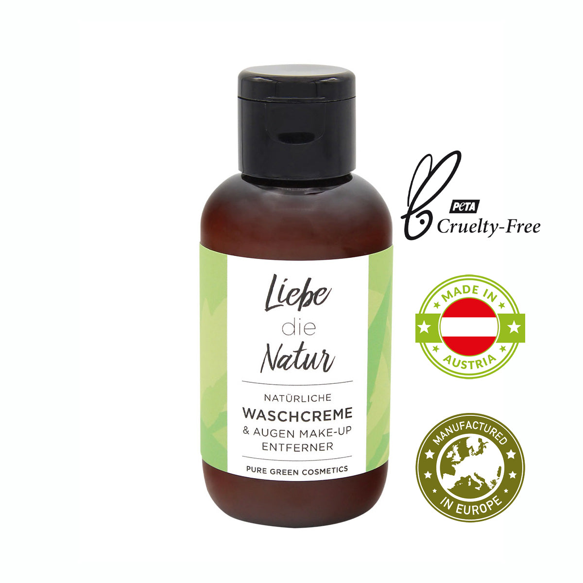 Natürliche Waschcreme und Augen Make-Up Entferner 100 ml 'Liebe die Natur' - gefertigt in Österreich