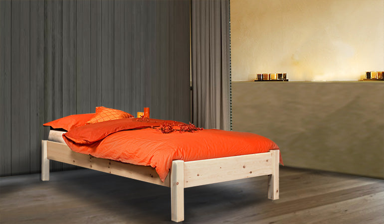 Klassisches Einzelbett 'Dream Base' | B 90 x L 200 cm | verschieden Holzarten | Made in Südtirol