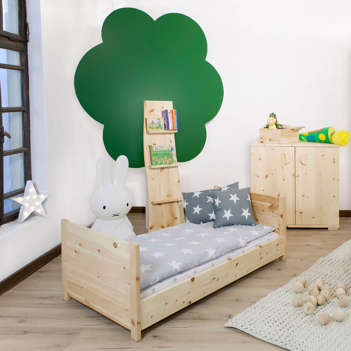 Umbausatz 'Sweet Sleep' | vom Gitterbett zum Juniorbett | Zirbenholz | Made in Austria