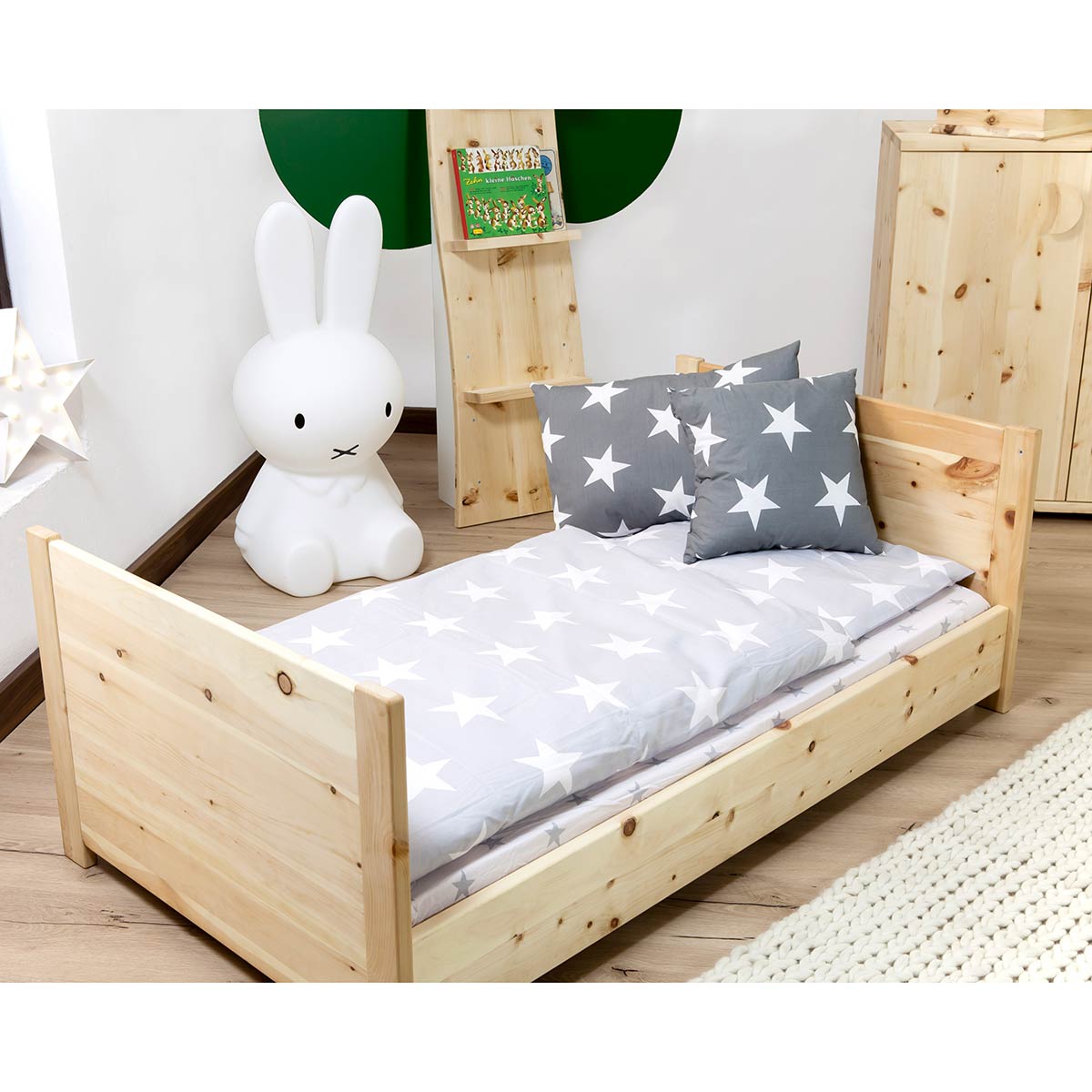 Umbausatz 'Sweet Sleep' | vom Gitterbett zum Juniorbett | Zirbenholz | Made in Austria