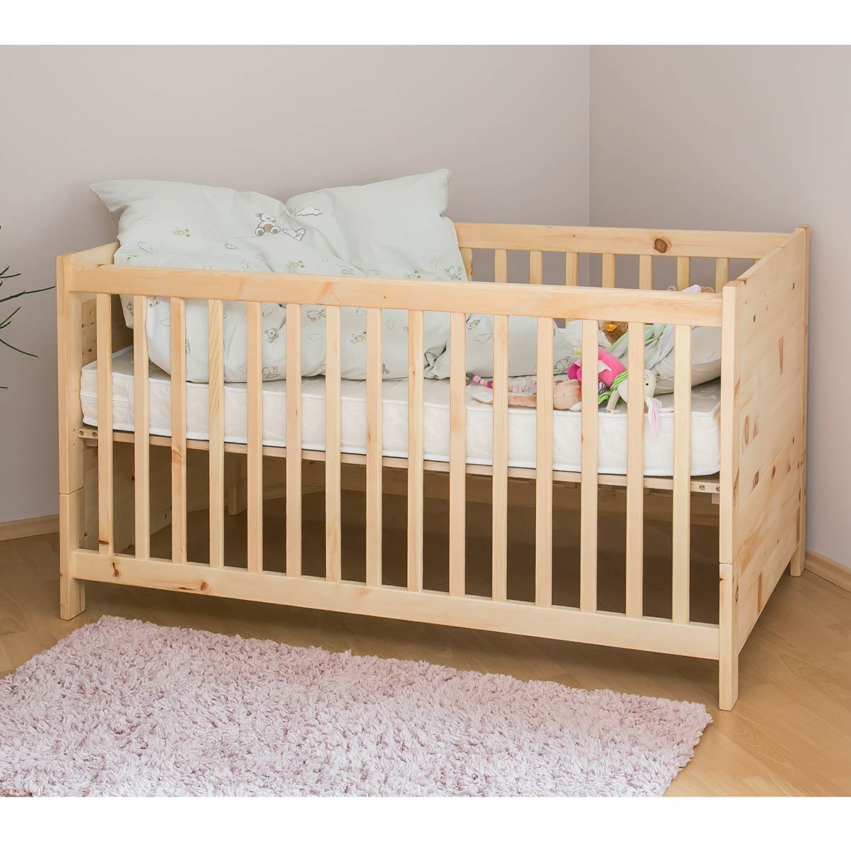 Umbausatz 'Sweet Sleep' | vom Gitterbett zum Juniorbett | Zirbenholz | Made in Austria