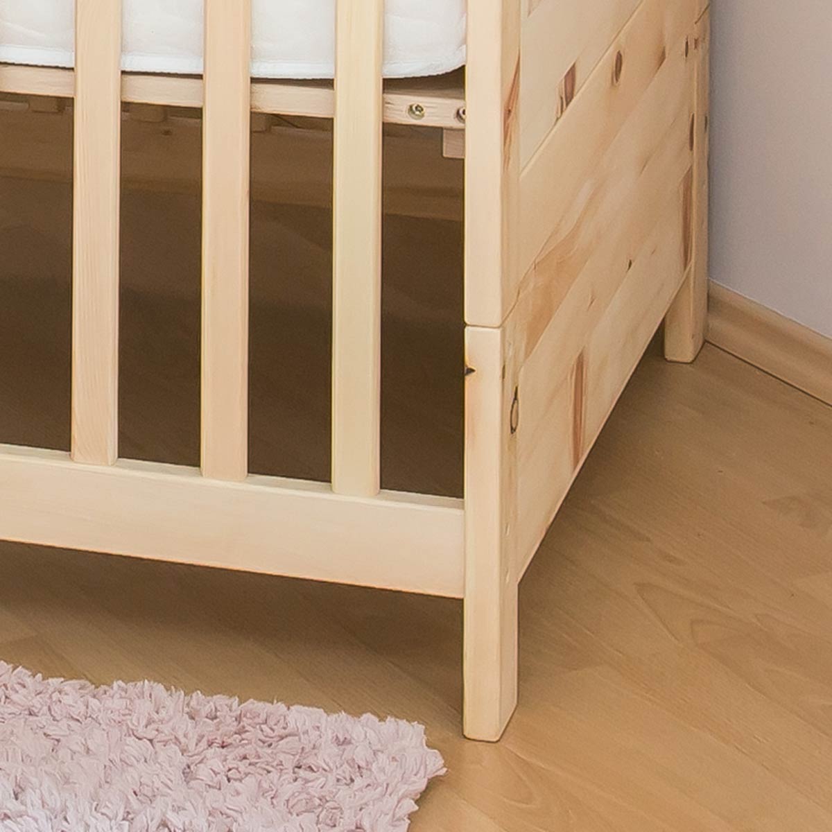 Umbausatz 'Sweet Sleep' | von der Wiege zum Gitterbett | B 78 x H 80,5 x L 148 cm | Handarbeit aus Deutschland