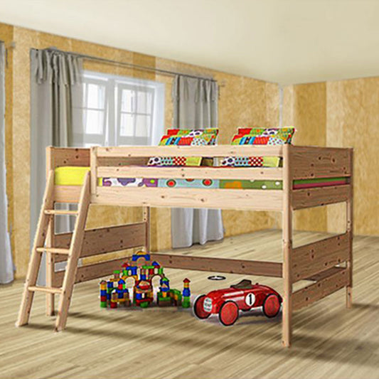 Kinder Hochbett 'Time4Dreams' | B 90 x L 200 cm | Fichte oder Zirbe natur mit Wasserlack behandelt | Made in Südtirol