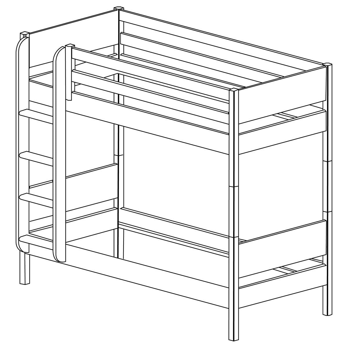 Hochbett / Stockbett 'Bunks & Dreams' | 90 x 200 cm | in verschiedenen Ausführungen | Made in Italy