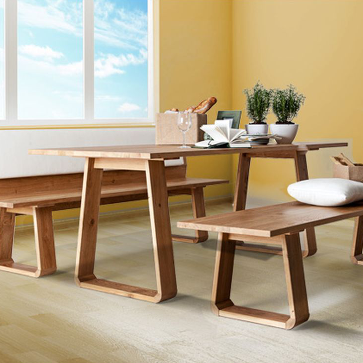 Massivholztisch 'Look' | in Zirbe, Fichte, Eiche, Buche, Nuss | L 160/200 x B 90 x H 76 cm | Made in Südtirol