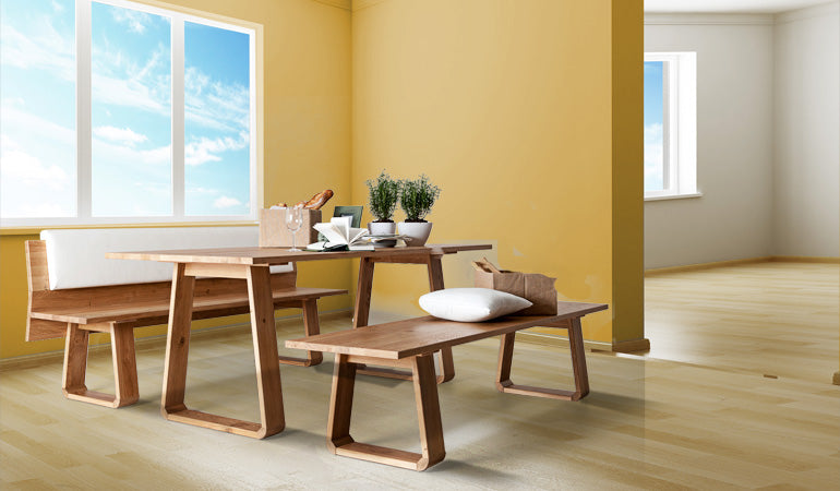 Massivholzbank 'Look' | ohne Rückenlehne | in Zirbe, Fichte, Eiche, Buche, Nuss | L 100/200 x T 47 x H 46 cm | Made in Südtirol