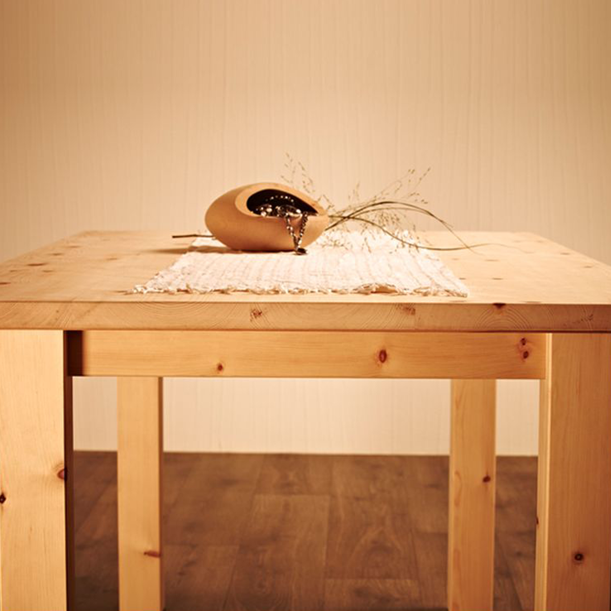 Massiver Holztisch 'Tablein' | Fichte, Buche, Eiche oder Zirbe | L 120/160 x B 80/90 x H 75 cm | Made in Südtirol