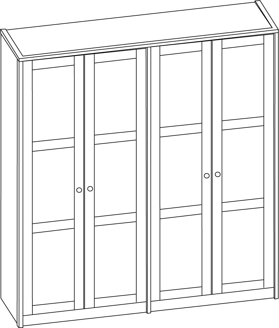 Exklusiver Massivholz-Schrank 'Dreamfield' - 2/3/4/5 Türen - Zirbe/Eiche/Buche/Fichte