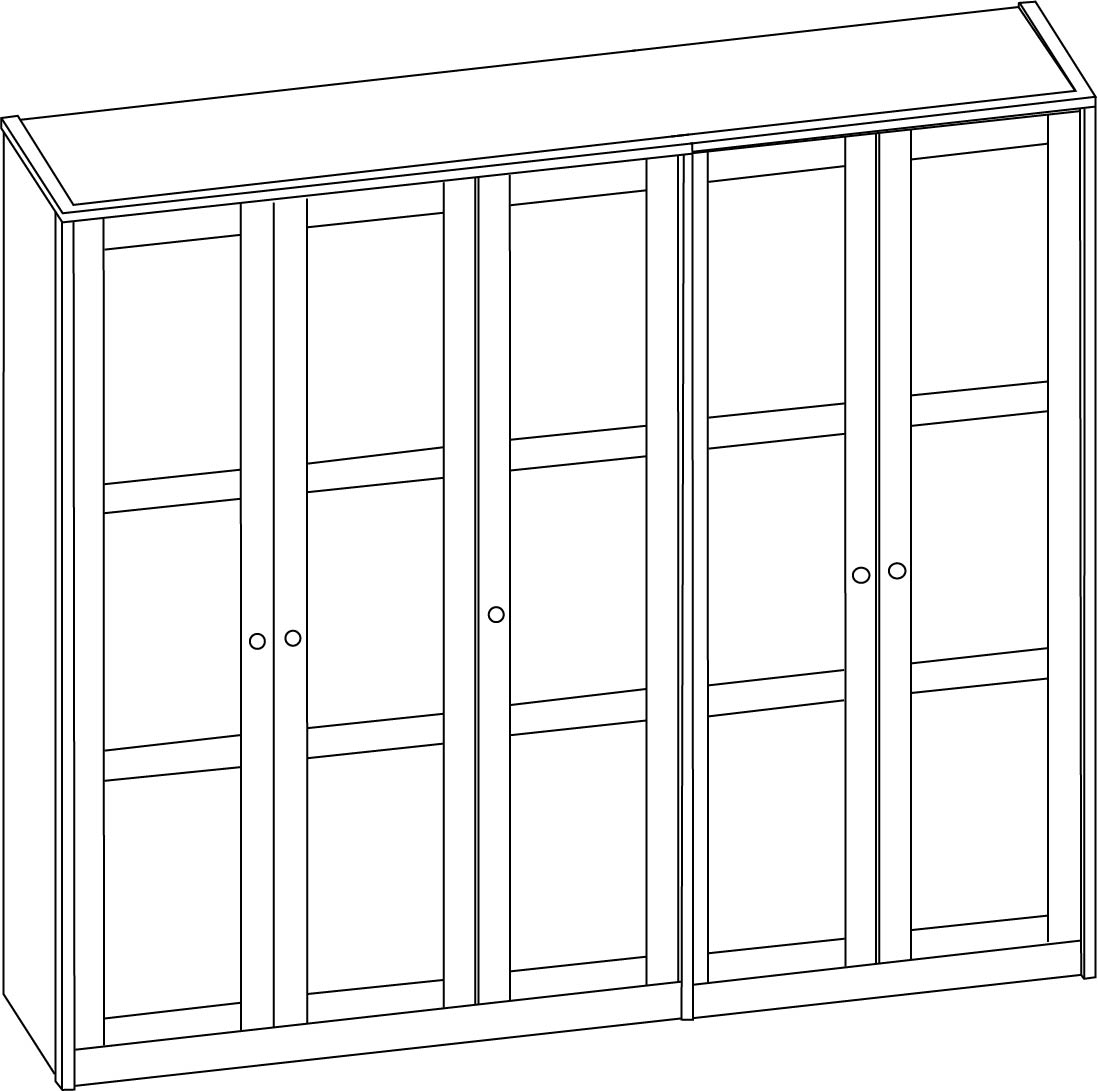 Exklusiver Massivholz-Schrank 'Dreamfield' - 2/3/4/5 Türen - Zirbe/Eiche/Buche/Fichte