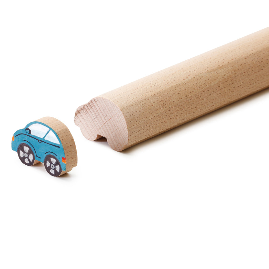 Tolle Bastelleisten 'Auto' | Buche natur | 5 Stück | Länge 45 cm | zum Sägen und Bemalen | 30 bis 40 Figuren möglich | Made in Germany