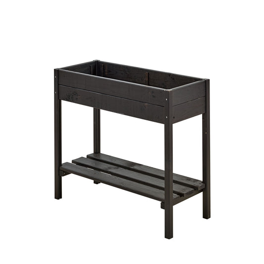 Minihochbeet | Massive Kiefer & Fichte |  mit oder ohne Spalier 58 cm | L 88 x B 37 x H 79 cm | 40 Liter | Manufactured in Europe