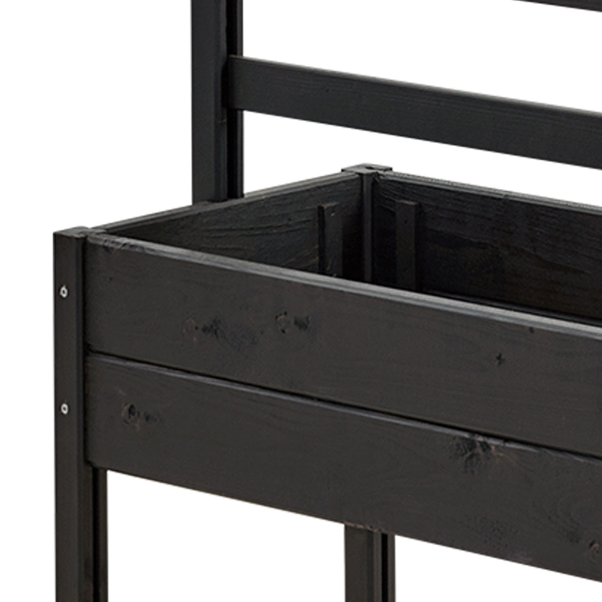 Minihochbeet | Massive Kiefer & Fichte |  mit oder ohne Spalier 58 cm | L 88 x B 37 x H 79 cm | 40 Liter | Manufactured in Europe