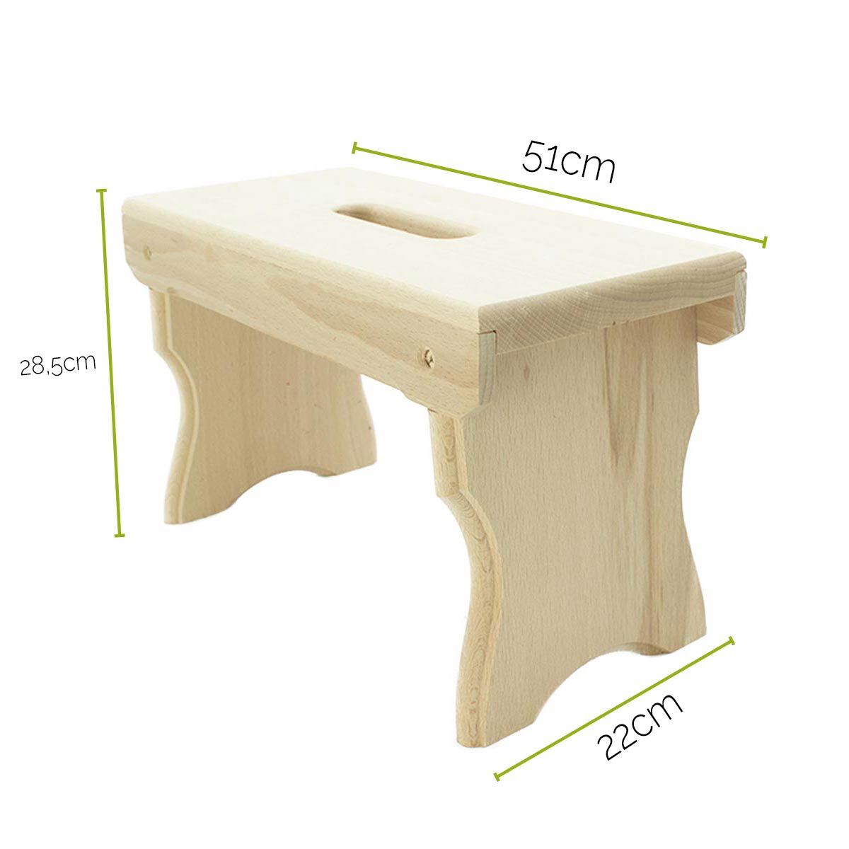 Holzschemel 3er-Set ‘Stand Up’ aus Buche - echte Handarbeit