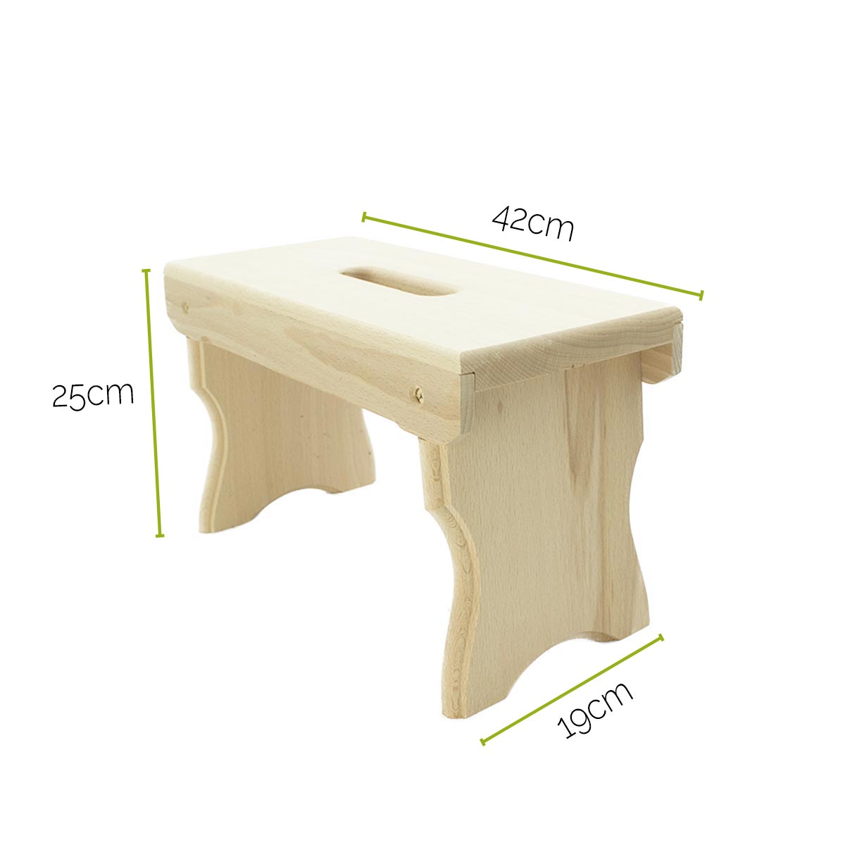 Holzschemel 3er-Set ‘Stand Up’ aus Buche - echte Handarbeit