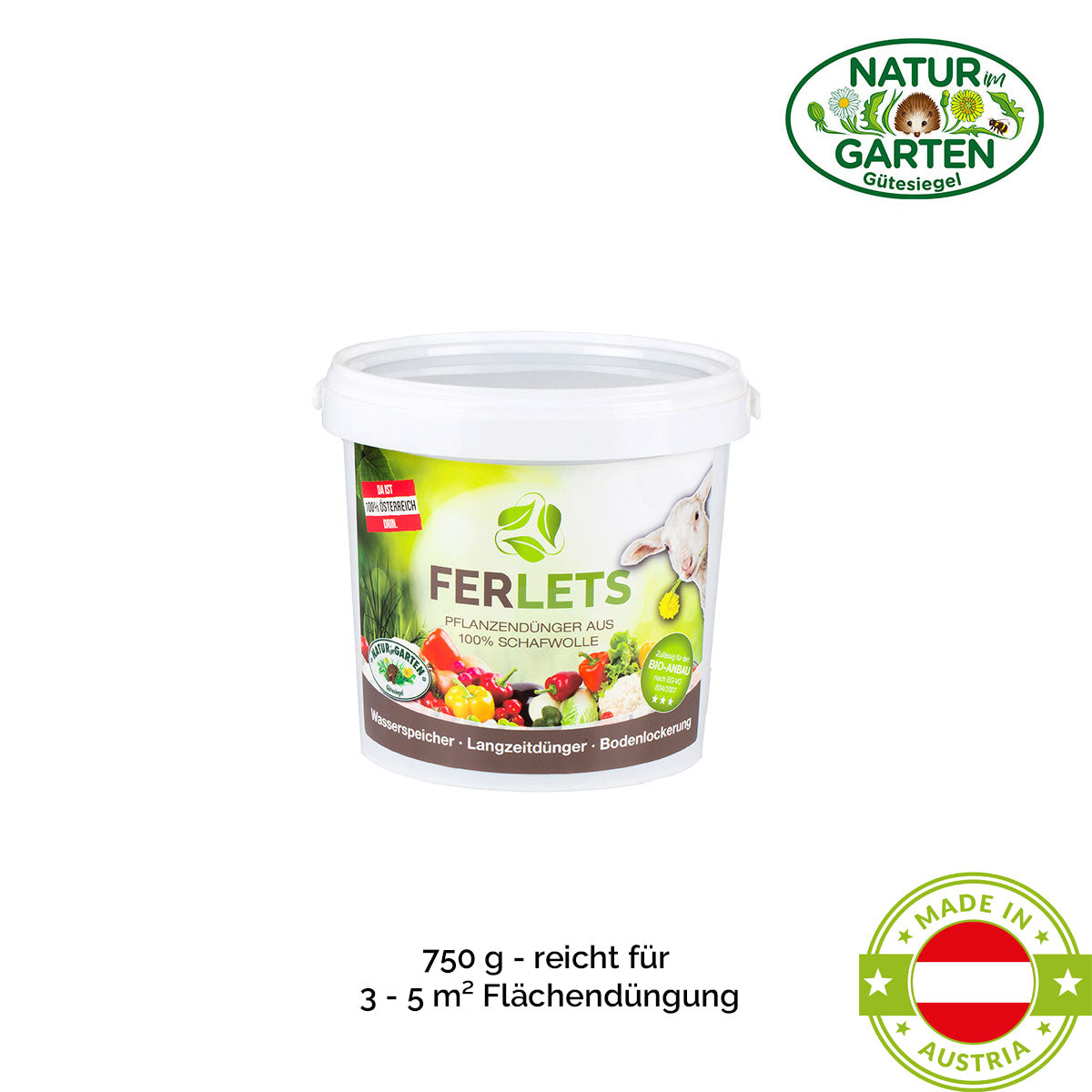 Reine Natur-Schafwoll-Düngepellets für Obst, Gemüse und Blumen | in verschiedenen Größen | aus Österreich