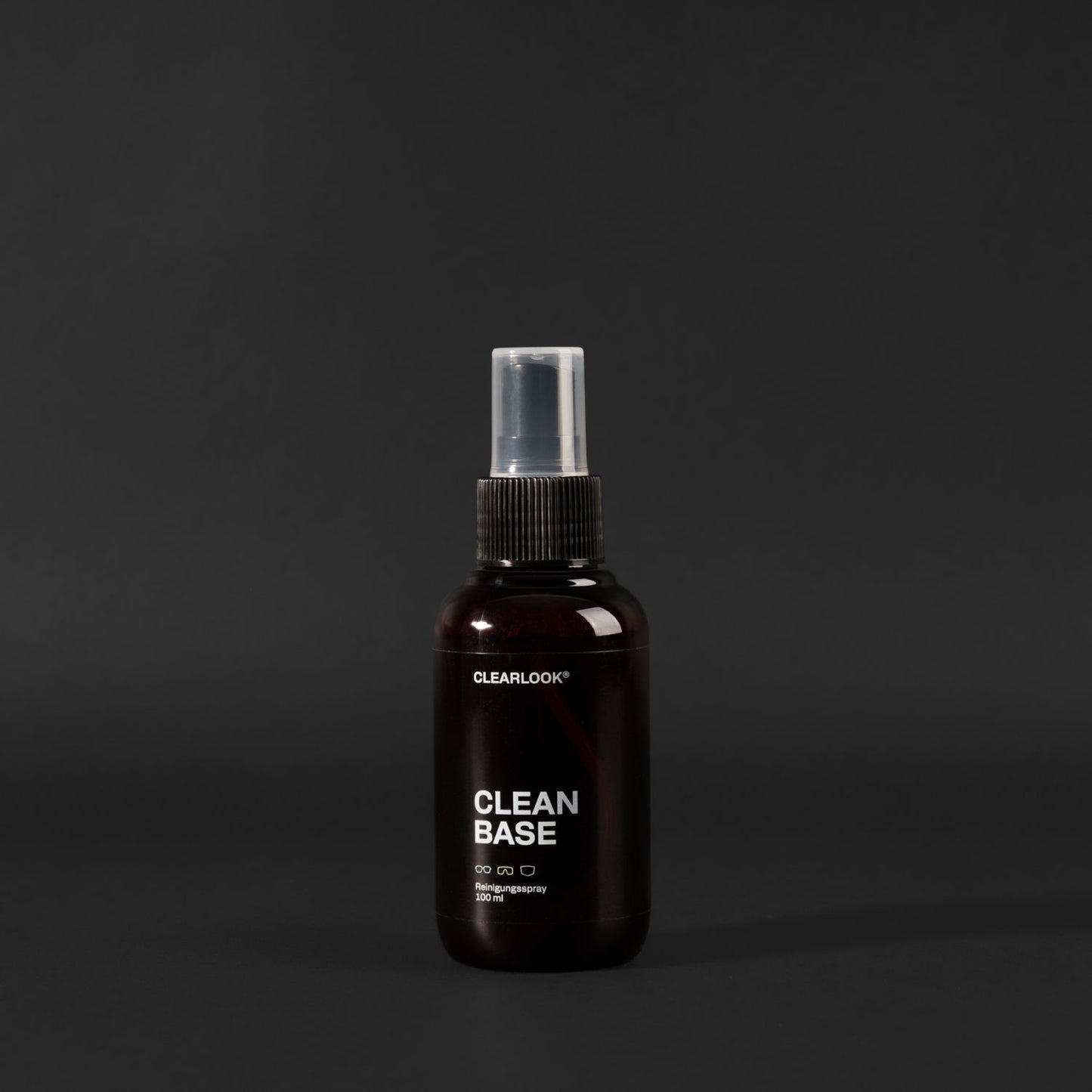 Reinigungsspray 'Clean Base' | in verschiedenen Größen | Glasflasche | für Brille und Visier | echte Seife | Vegan | Made in Austria