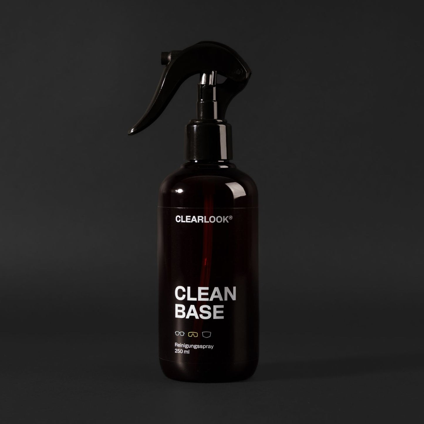 Reinigungsspray 'Clean Base' | in verschiedenen Größen | Glasflasche | für Brille und Visier | echte Seife | Vegan | Made in Austria