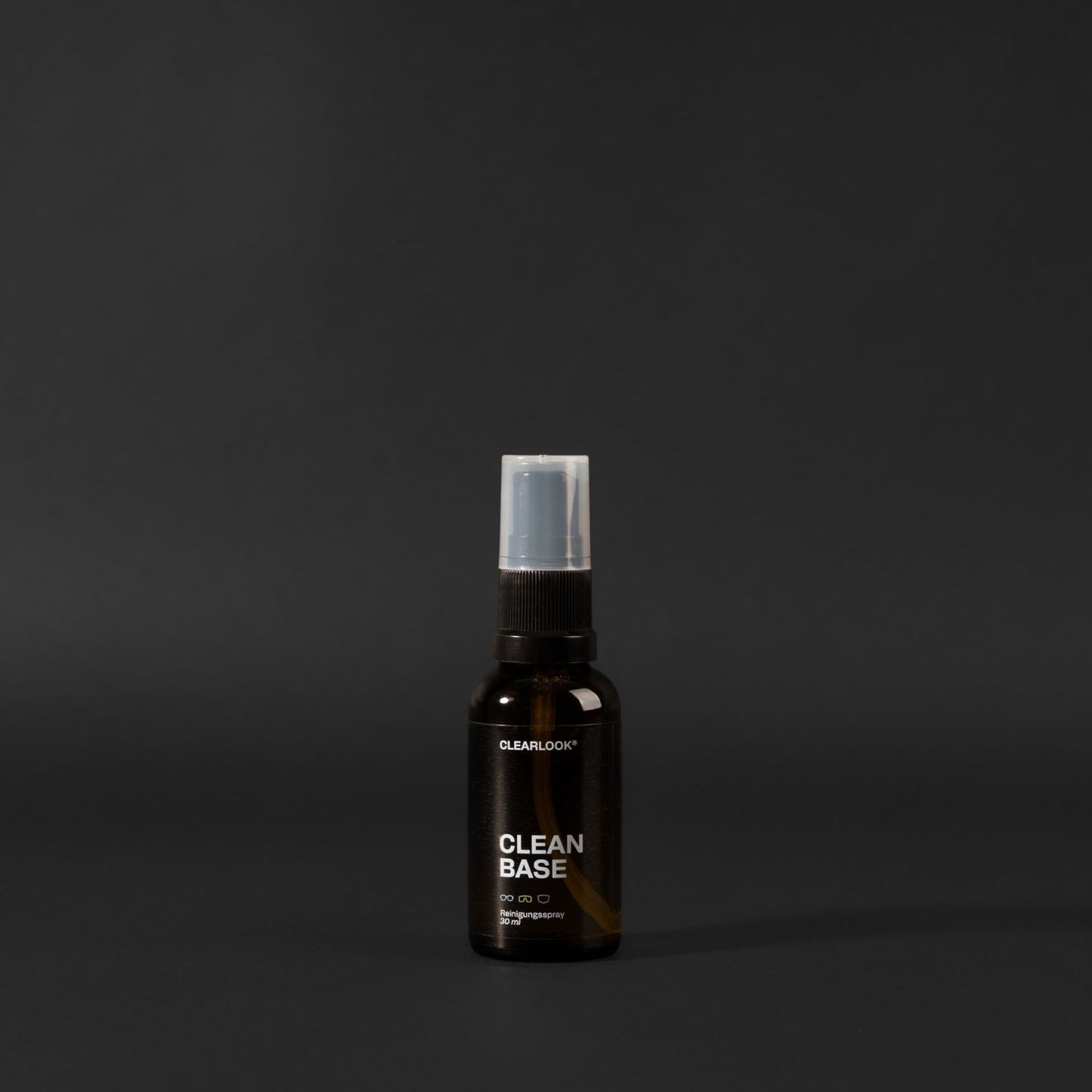 Reinigungsspray 'Clean Base' | in verschiedenen Größen | Glasflasche | für Brille und Visier | echte Seife | Vegan | Made in Austria