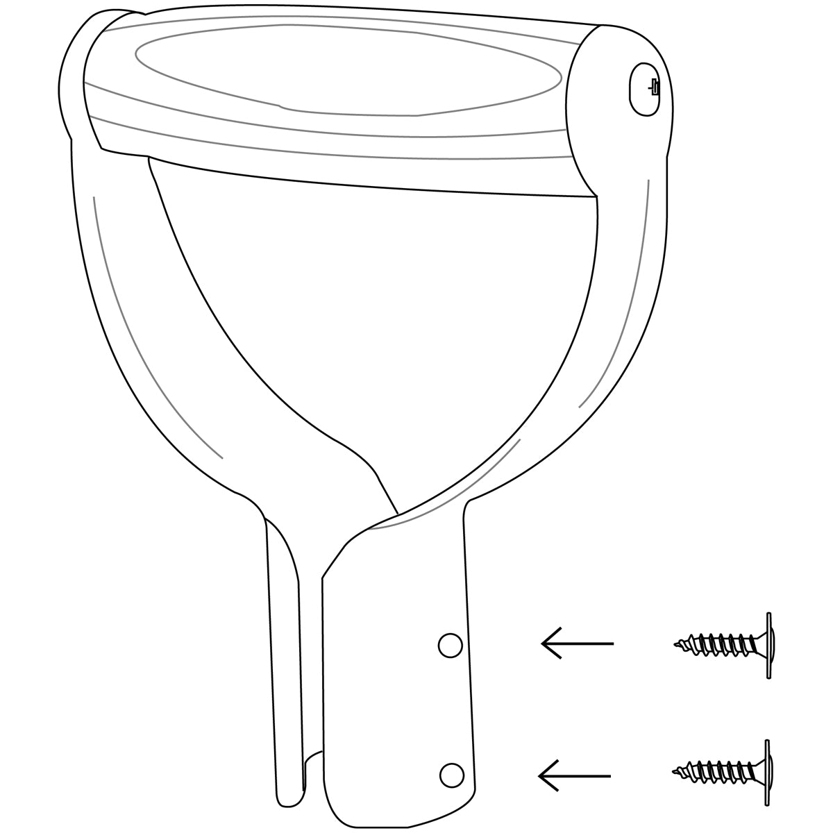 D-Griff aus Eisen und Holz | Ersatzteil für Schaufeln oder Spaten | passend für Stiele mit DM 3 bis 4 cm | Made in Austria