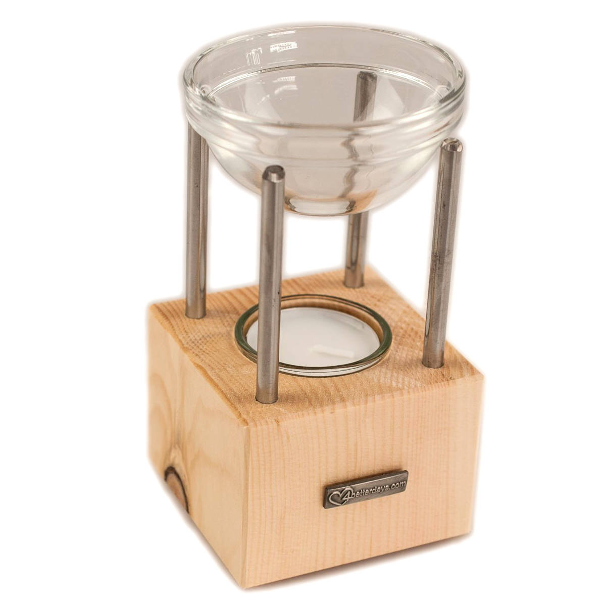 Duftlampe aus Zirbe 'Pine Fragrance' | verschiedene Sets | L 7,5 x B 7,5 x H 14 cm
