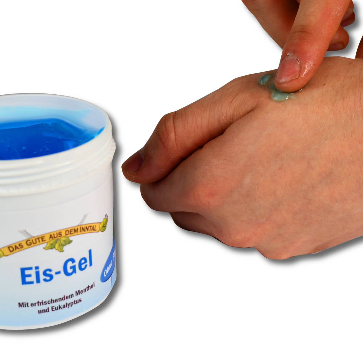 Eis-Gel 200 ml mit erfrischendem Menthol und Eukalyptus für alle Hauttypen geeignet - Handarbeit aus Deutschland