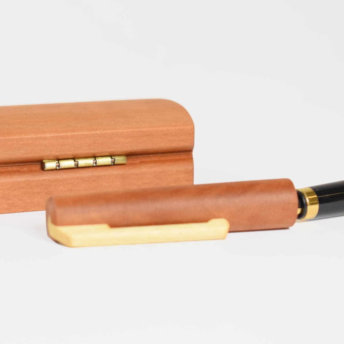 Set Füllhalter mit Tinten-Konverter und Etui | aus Kirschholz geölt | Handarbeit aus Deutschland