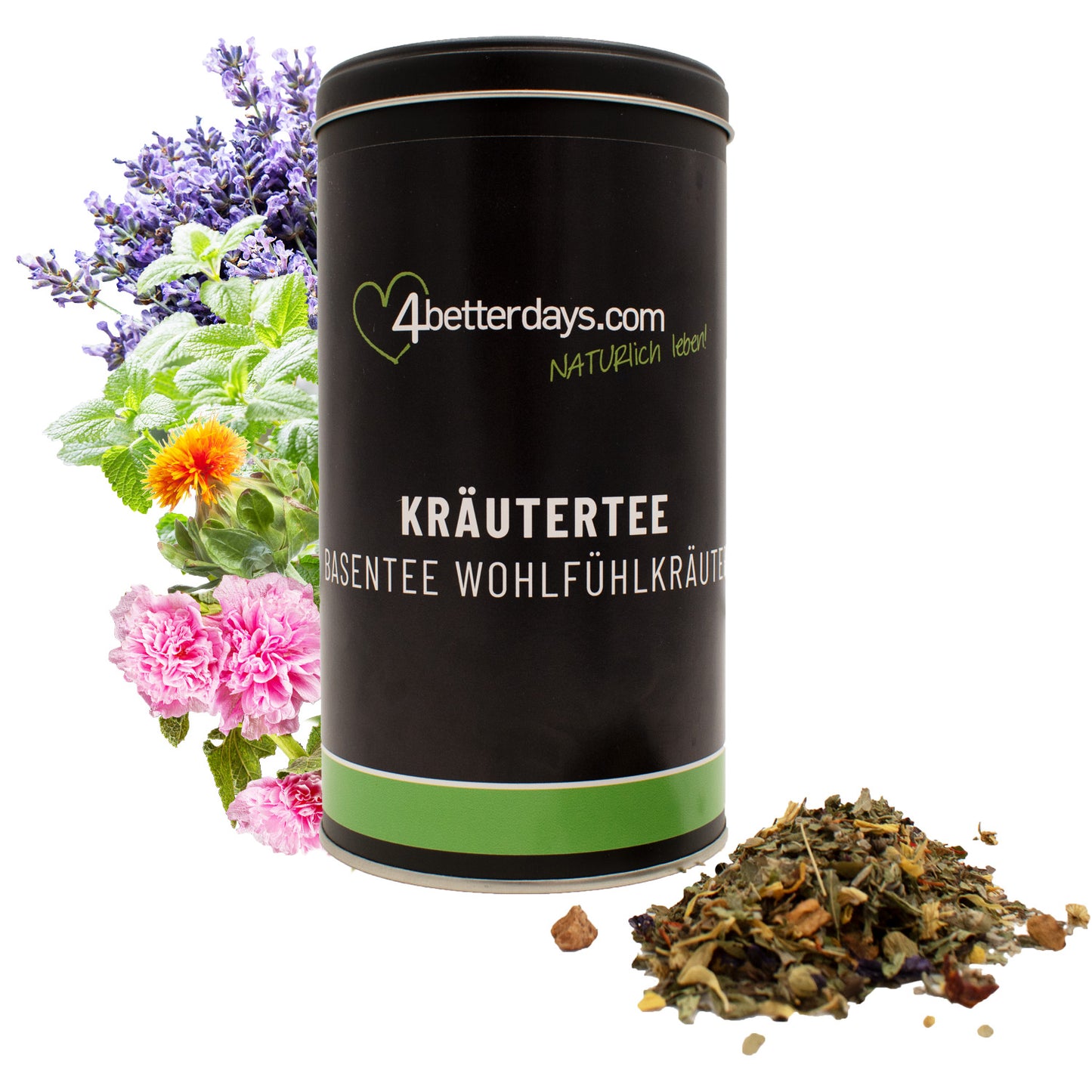 Kräutertee Basentee Wohlfühlkräuter | lose | ohne künstliche Aromen und Geschmacksverstärker | in verschiedenen Größen