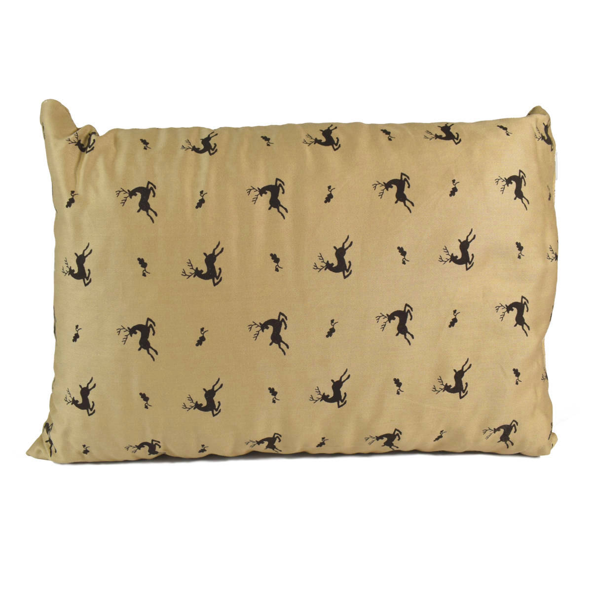 Original Zirbenkissen 'Happy Stag' | Beige mit Hirschmotiv | 30 x 20 cm | wiederbefüllbar | Made in Austria