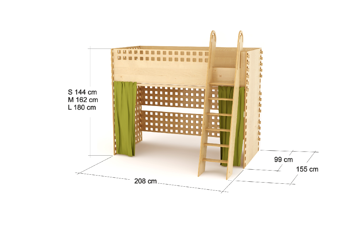 Design mit System - Hochbett / Etagenbett | verschiedene  Ausführungen | Birkenholz | Echtes Handwerk | Made in Austria