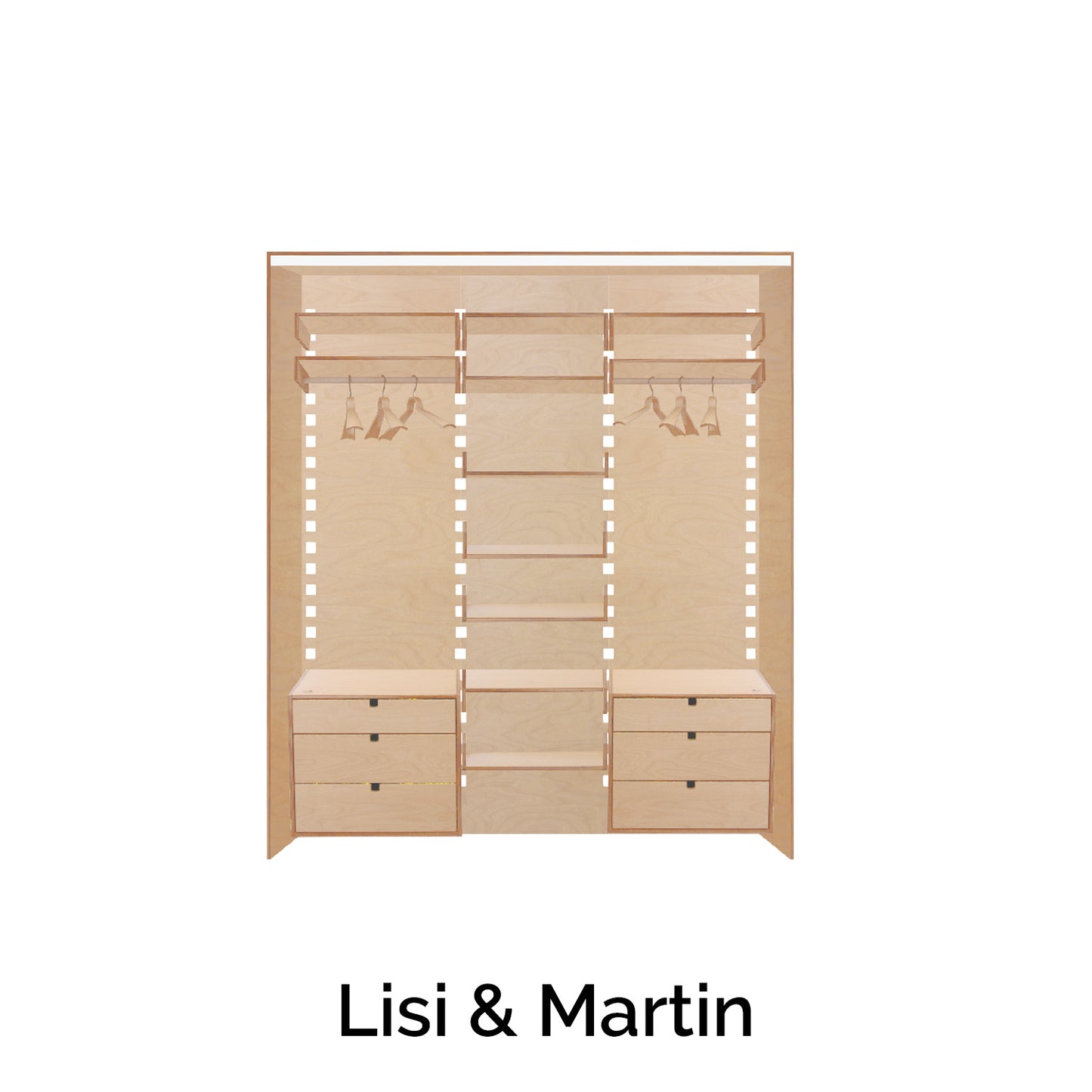 Design mit System - Schrank - 3tlg | verschiedene Größen | Birke Schichtholz  | Made in Austria