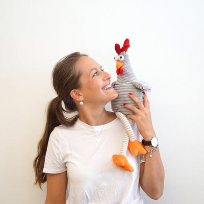 Pauline das Zirben-Huhn | gefüllt mit 100% naturreinen Zirbenflocken | Handgefertigt in Österreich 40 cm Höhe