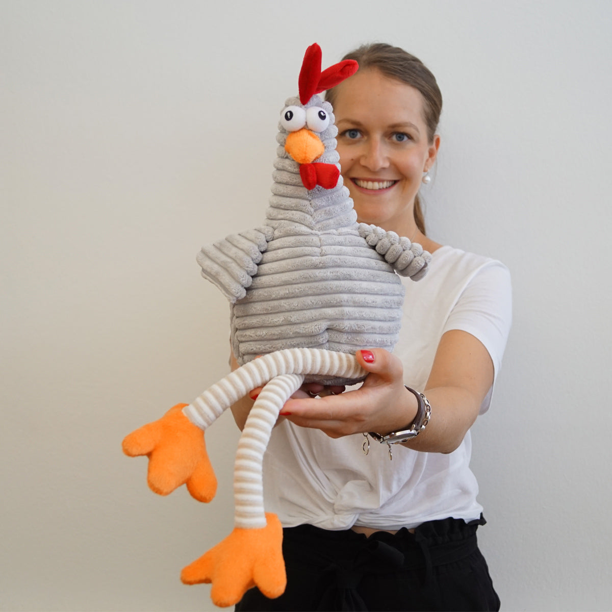 Pauline das Zirben-Huhn | gefüllt mit 100% naturreinen Zirbenflocken | Handgefertigt in Österreich 40 cm Höhe