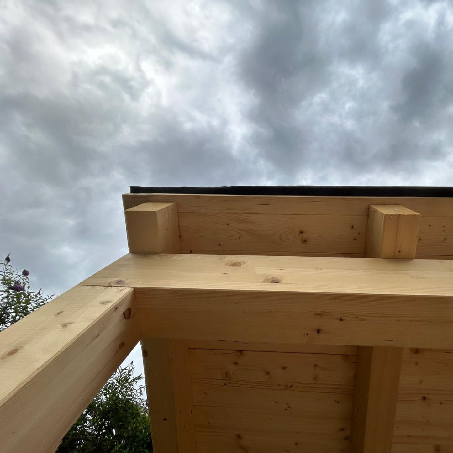 Pergola | Fichte massiv | L 400 x T 250 x H 250 cm | genagelt und geschraubt | inkl. Dachhülle | inkl. Lieferung & Montage | Made in Austria