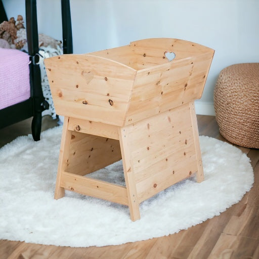 Mitwachsende Babywiege 'Sweet Sleep' | aus Zirbenholz | L 84 x B 60 x H 86 cm | flexibel erweiterbar | Handarbeit aus Deutschland