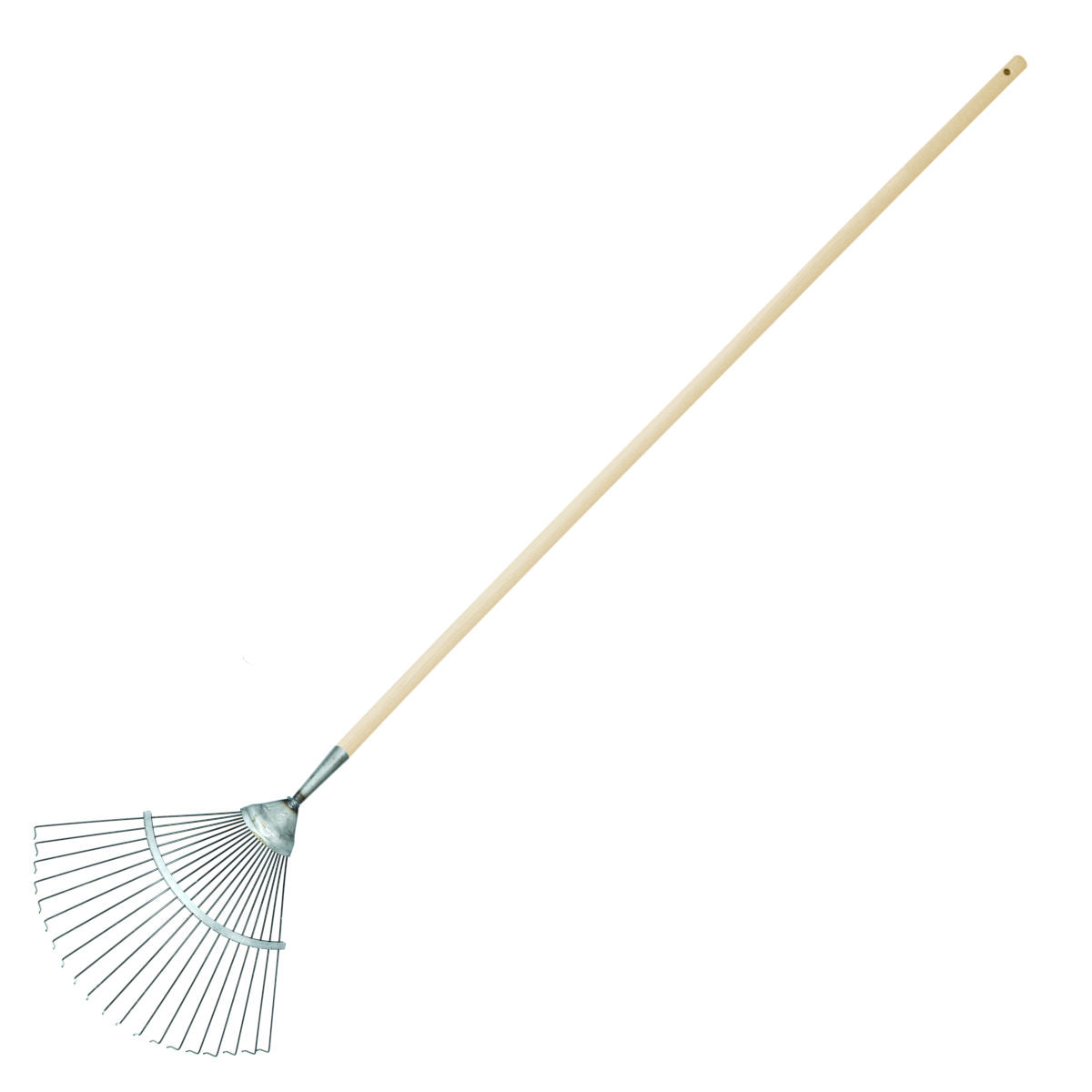 Rasen- und Laubrechen 'Krafts' | handgeschmiedetes Stahl | 20 Zinken | Eschenholzstiel ergonomisch 150 cm | plastikfrei | Handarbeit aus Deutschland
