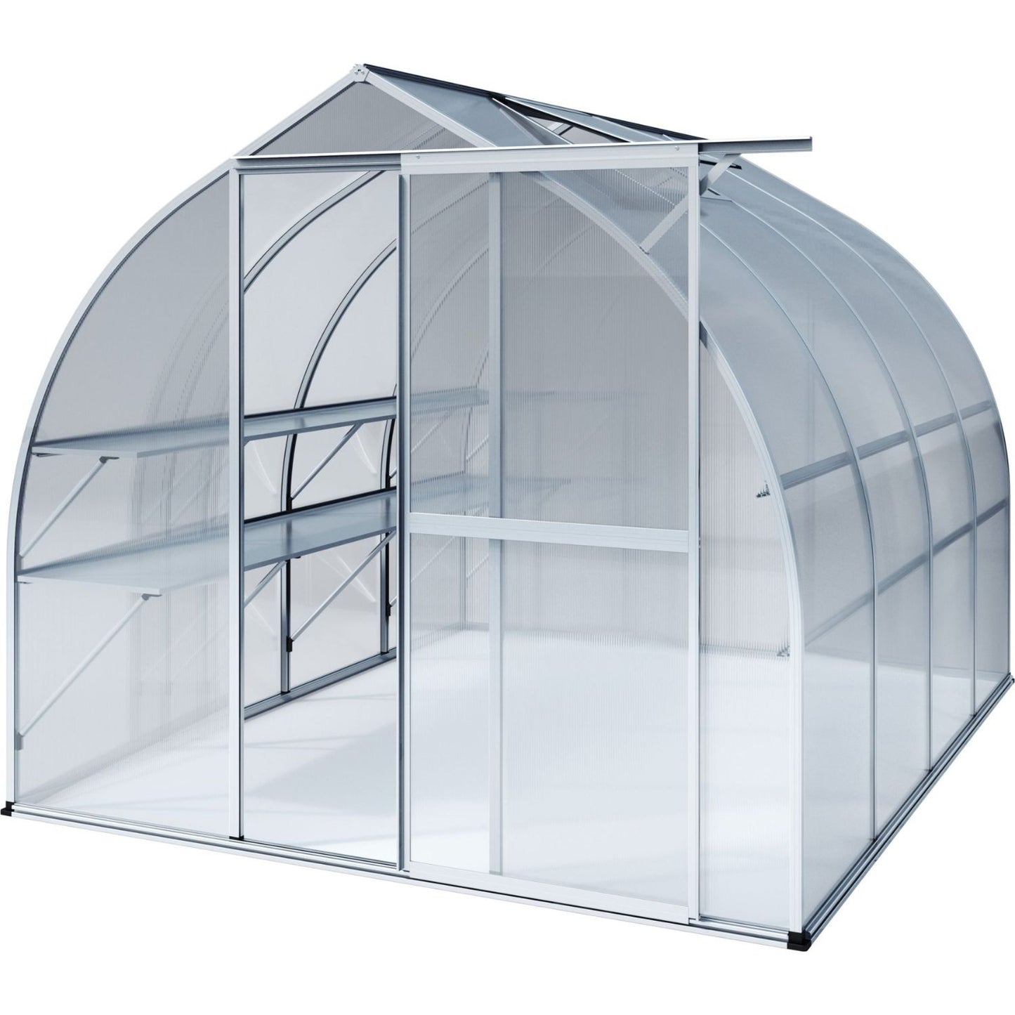 Hochstabiles Aluminium Gewächshaus 'Rom' | in verschiedenen Ausführungen | ISO-Hohlkammerplatten Polycarbonat | Made in Germany