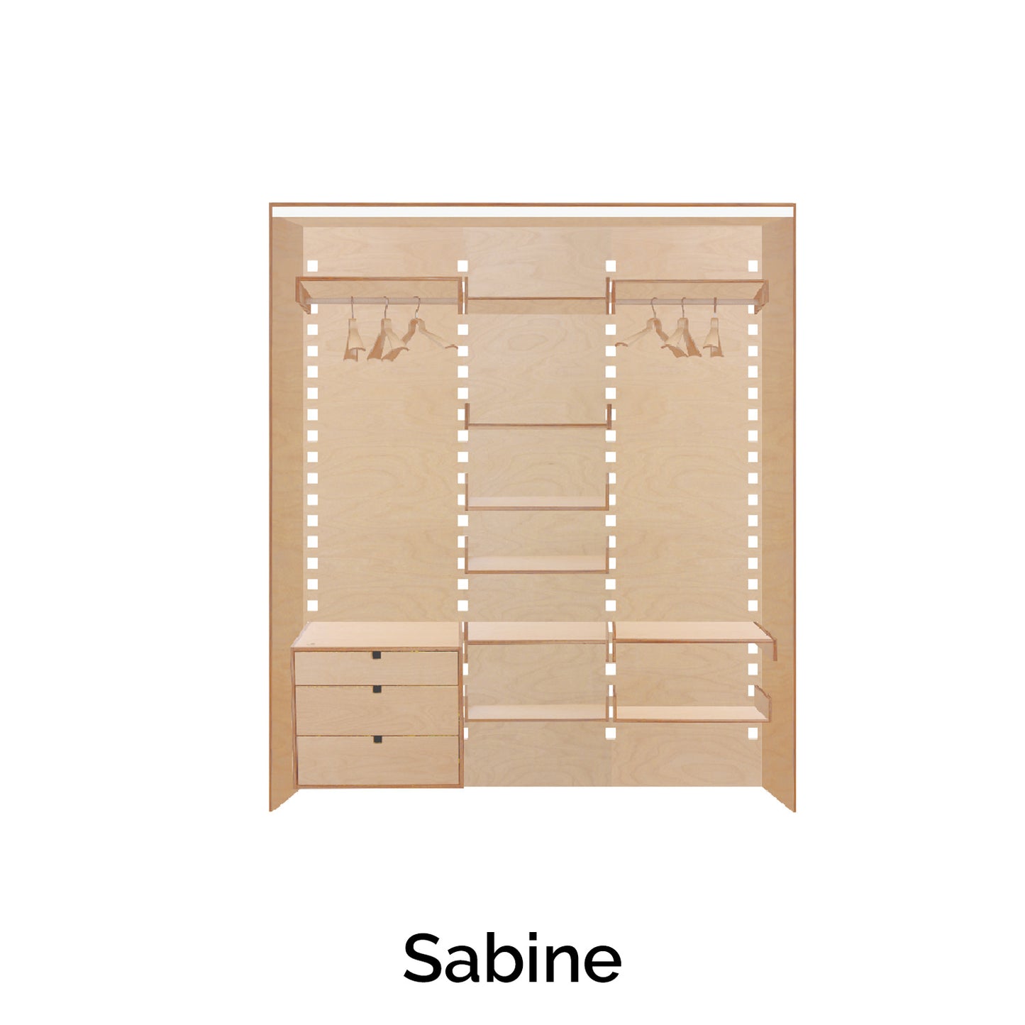 Design mit System - Schrank - 3tlg | verschiedene Größen | Birke Schichtholz  | Made in Austria