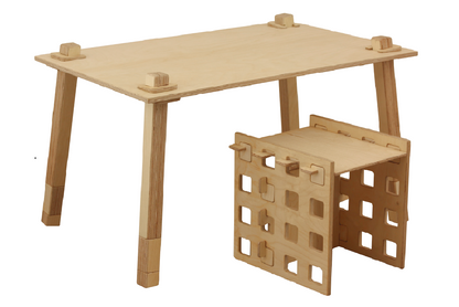 Design mit System - Mitwachs-Tisch 'Paul | verschiedene Größen | Birke Schichtholz | Made in Austria