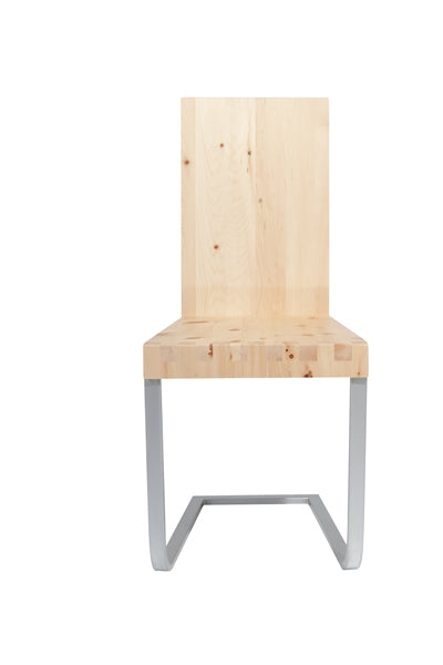 Designer Stuhl 'Sitwell Breeze' | Zirbenholz | B 41 x T 47 x H 91 cm | Freischwinger | Handarbeit aus Südtirol