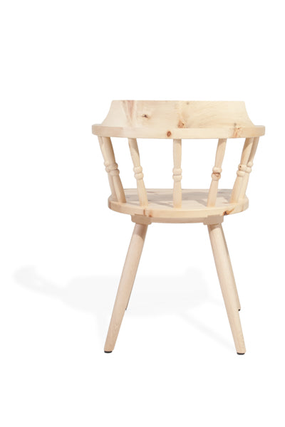 Landhaus Stuhl | mit Armlehne | aus Zirbenholz (Arve) | 'Sitbetter Native' | Beine aus Buche | Comfort Country