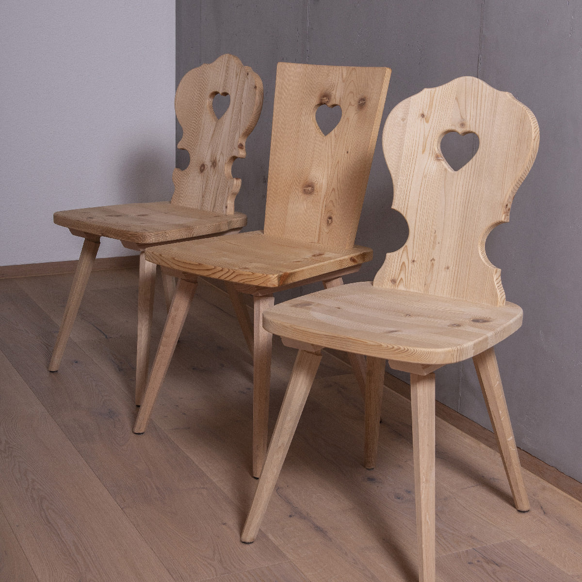 Stuhl aus Zirbenholz für Küche, Wohnzimmer, Esszimmer