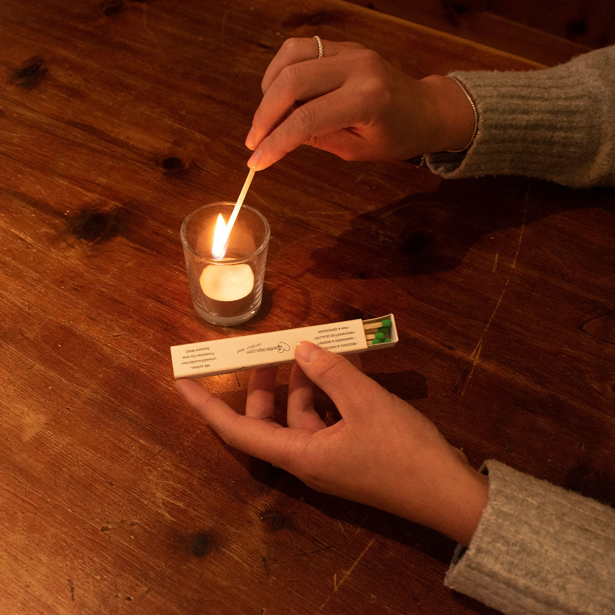 Elegante Zündhölzer 'Feuer & Flamme' | mit Gedicht bedruckt | in verschiedenen Größen