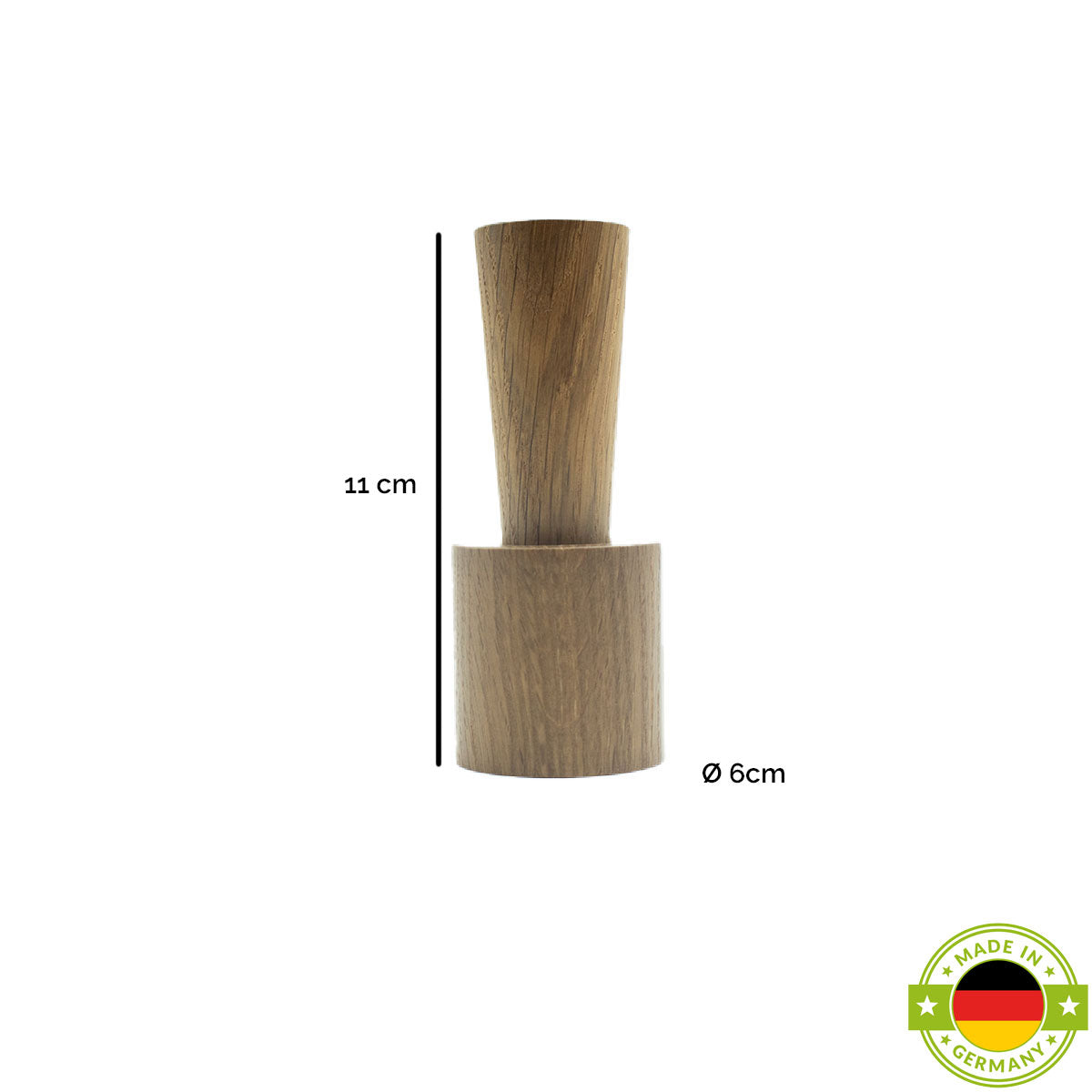 2er-Set Salz- und Pfeffermühle mit Porzellanmahlwerk | nieder | in verschiedenen Holzarten | mit Magnetkappe | DM 6 x H 11 cm