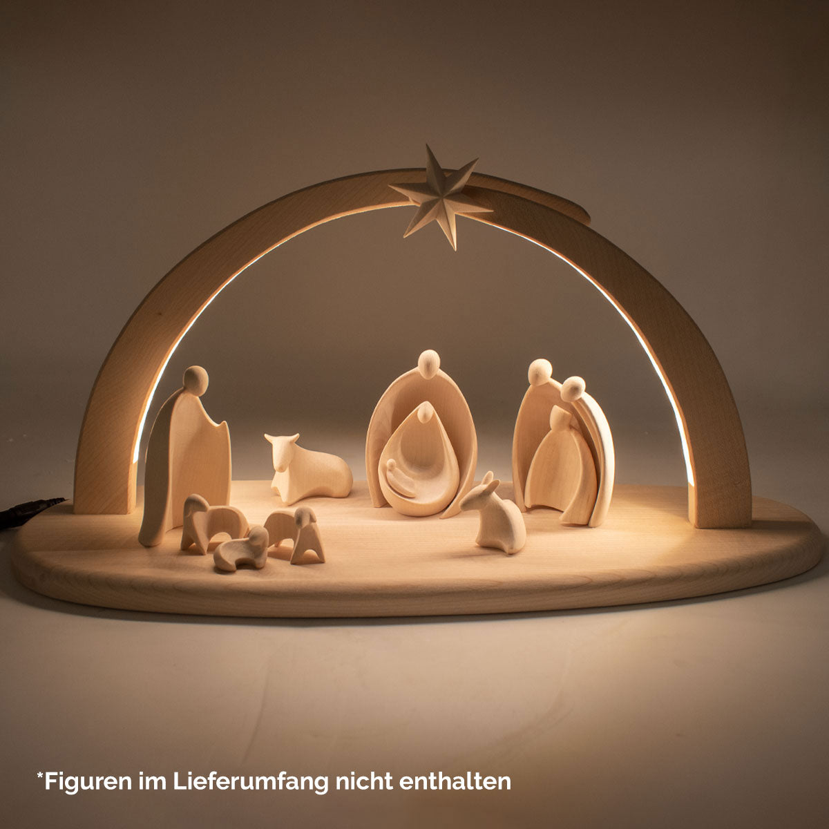 Stall mit Beleuchtung ‘Sternenlicht' | Ahorn natur | gleichmäßiges & angenehmes Licht | Made in Südtirol