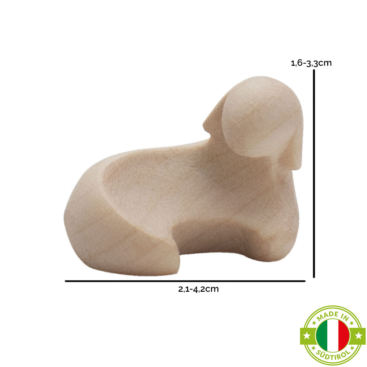 Krippenfigur ‘Lamm’ | Ahorn natur | in verschiedenen Größen | Made in Südtirol