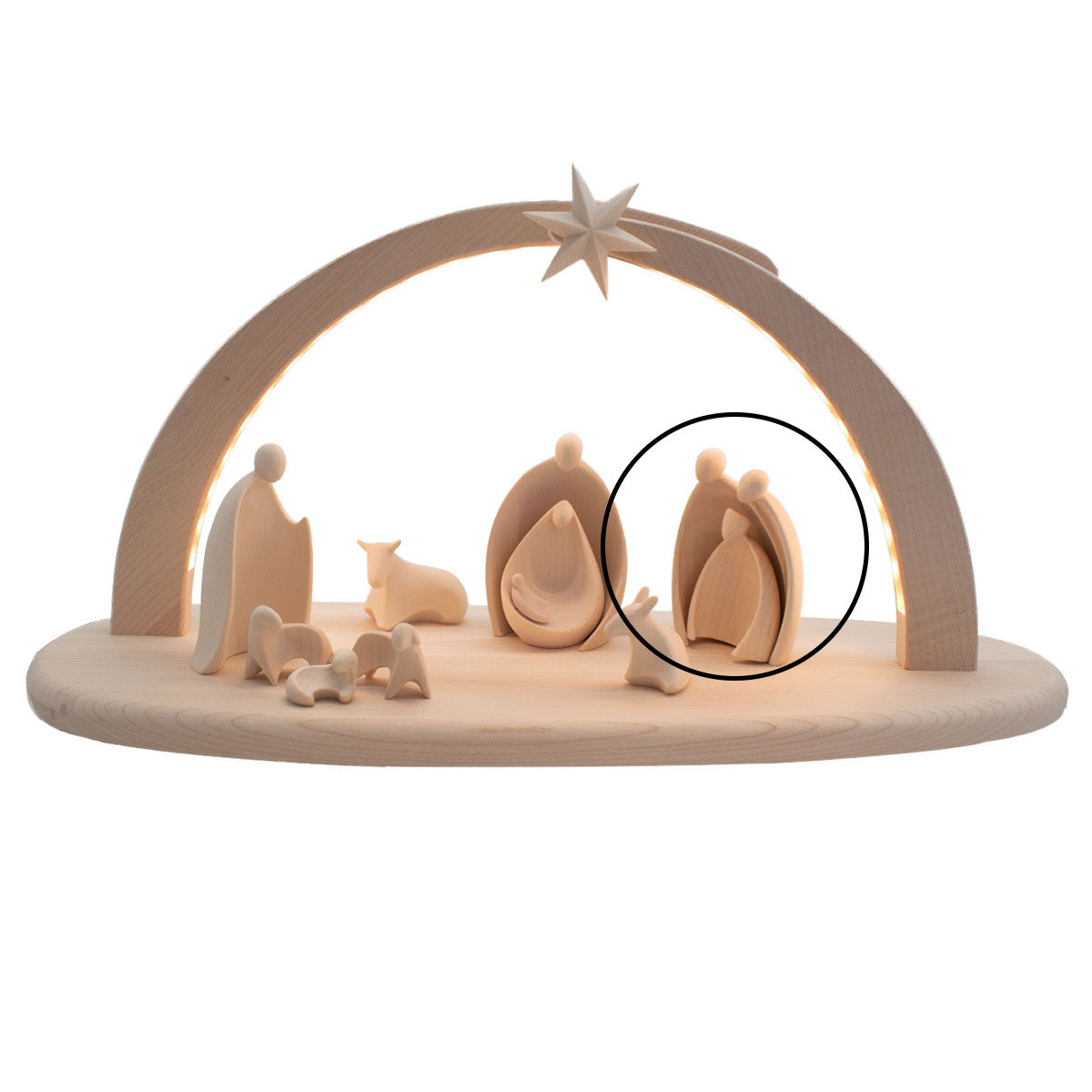 Krippenfigurenset ‘Heilige Drei Könige’ | 2-teilig | Ahorn natur | in verschiedenen Größen | Made in Südtirol