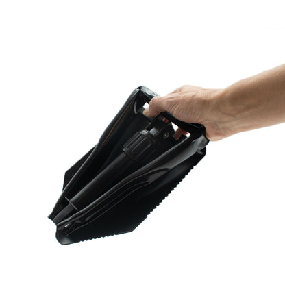 Faltspaten/ Klappspaten ‘Karl’ aus 100% Stahlblech | einfacher Klappmechanismus | robust & stabil | Blattbreite 15 cm